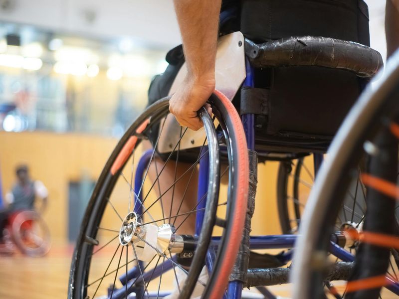 Detailed view of training equipment and movement path